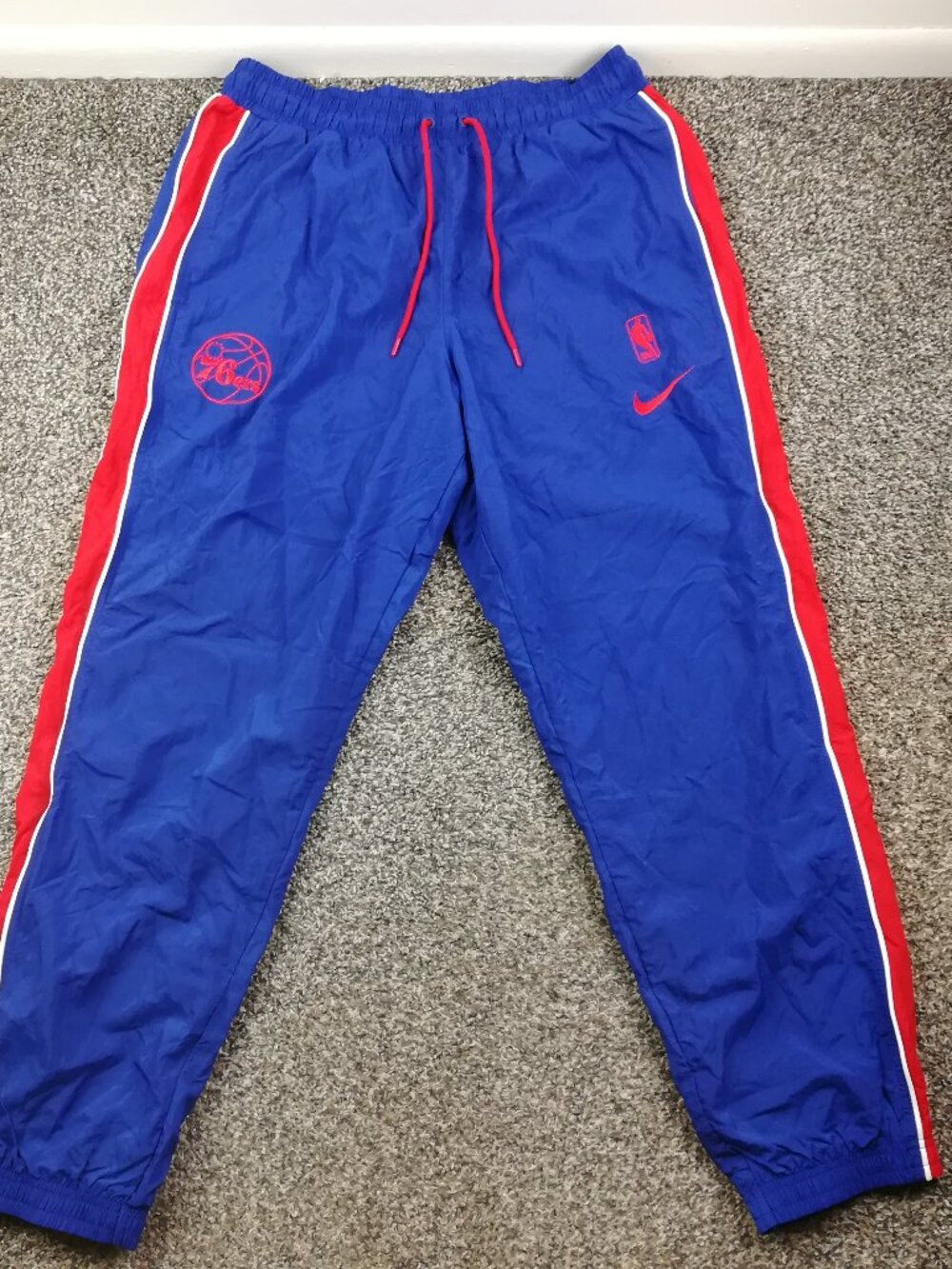 Philadelphia 76ers Track Pants Nike Courtside Nylon Mesh Lined Mens Large